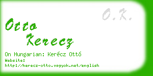 otto kerecz business card